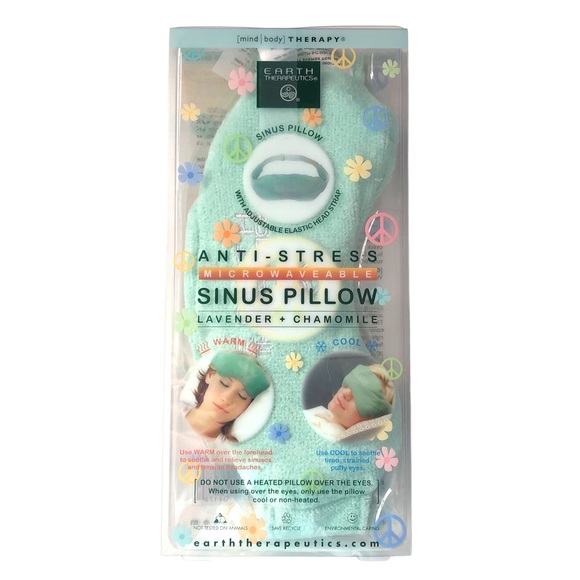 Earth Therapeutics Other - Earth Therapeutics Anti-Stress Microwaveable Sinus Pillow - Lavender & Chamomile